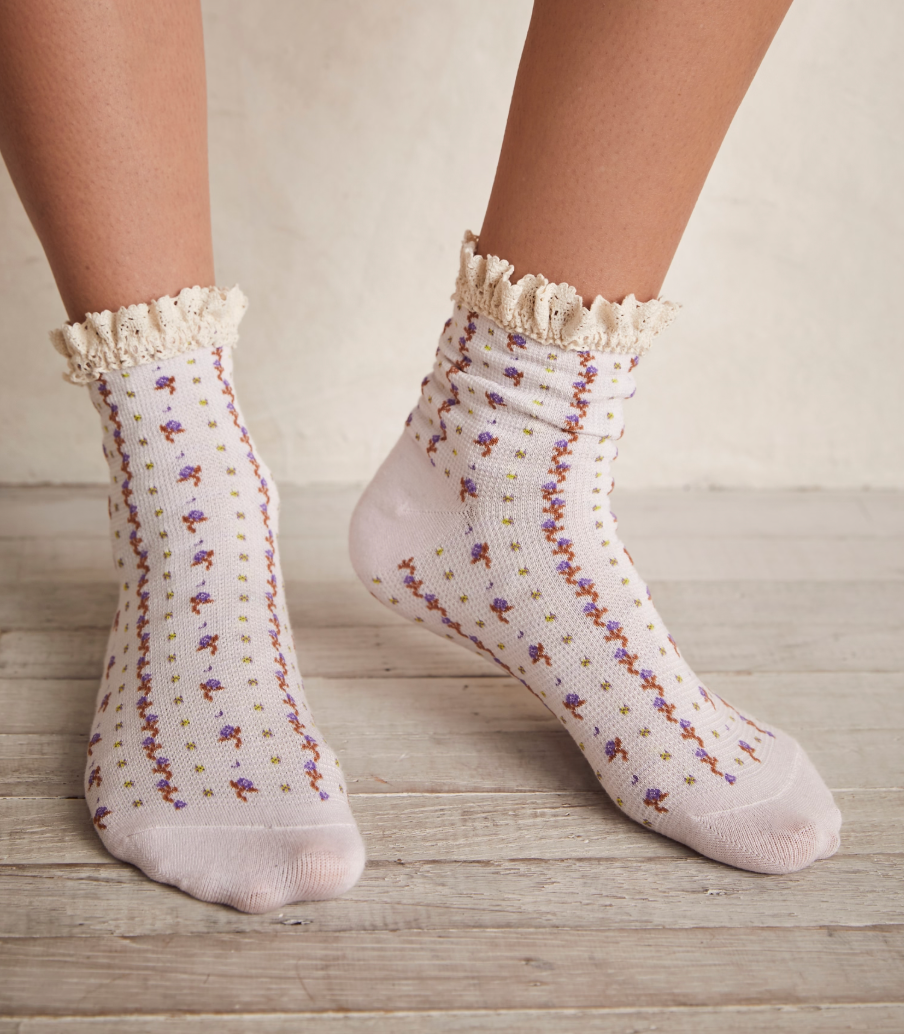 Free People Rosebud Waffle Knit Ankle Socks