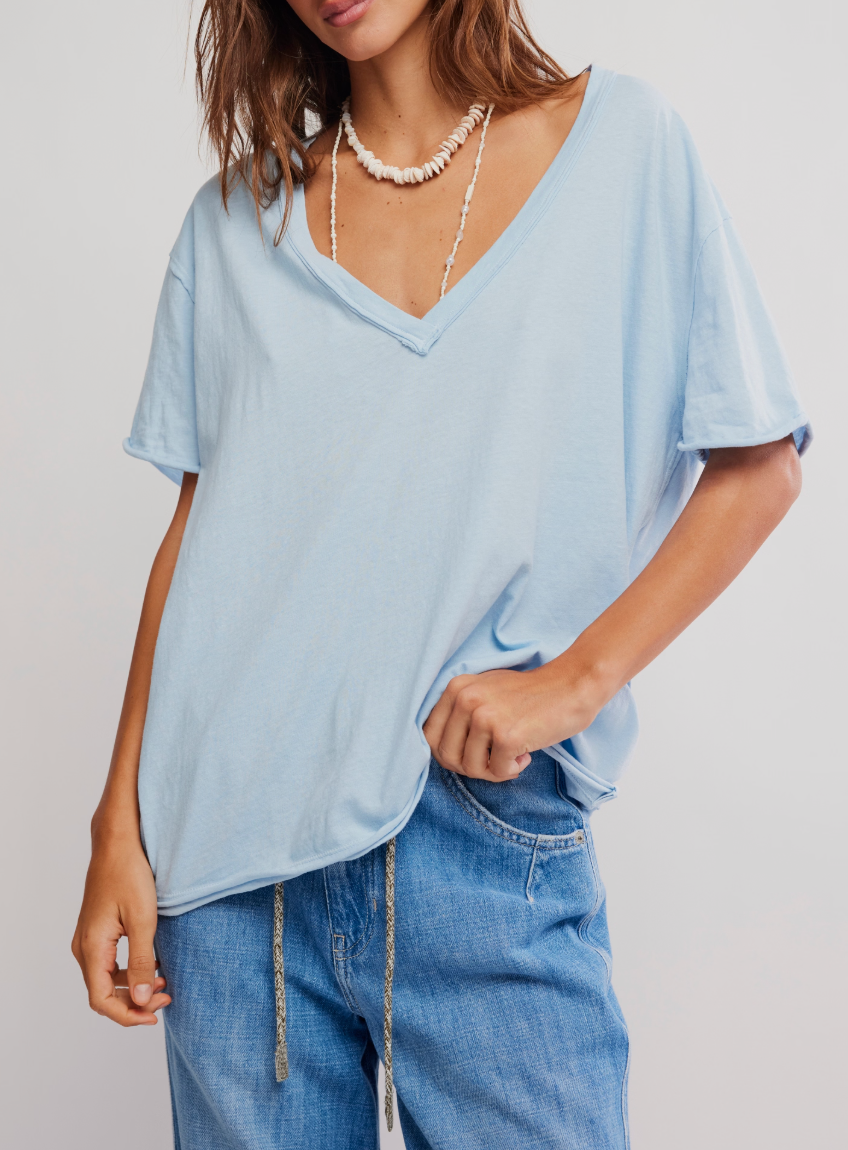 Free People Nina Tee V-Neck