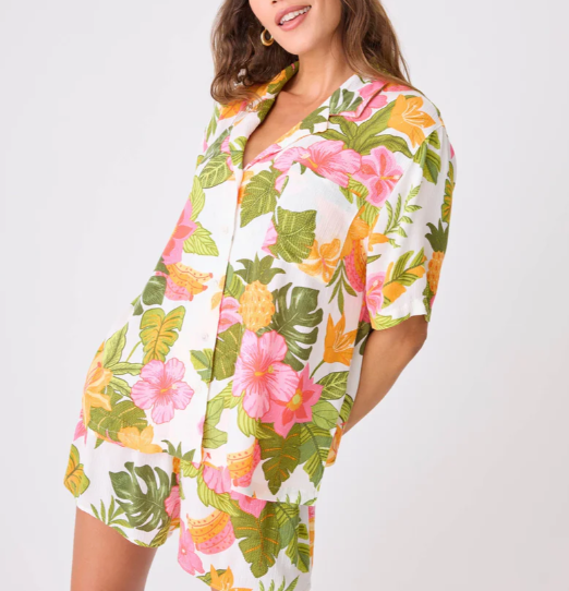 PJ Salvage Copacabana Short Sleeve Button Down