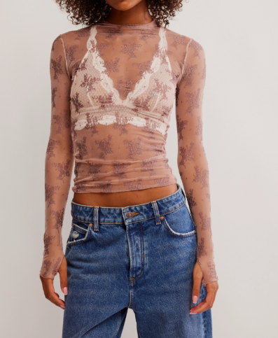 Free People Two Tone Lady Lux Layer Top