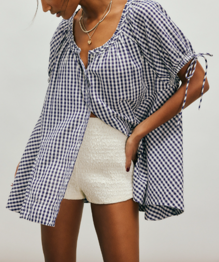 Free People Farley Gingham Tunic