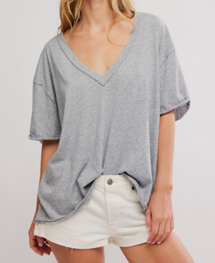 Free People Nina Tee V-Neck