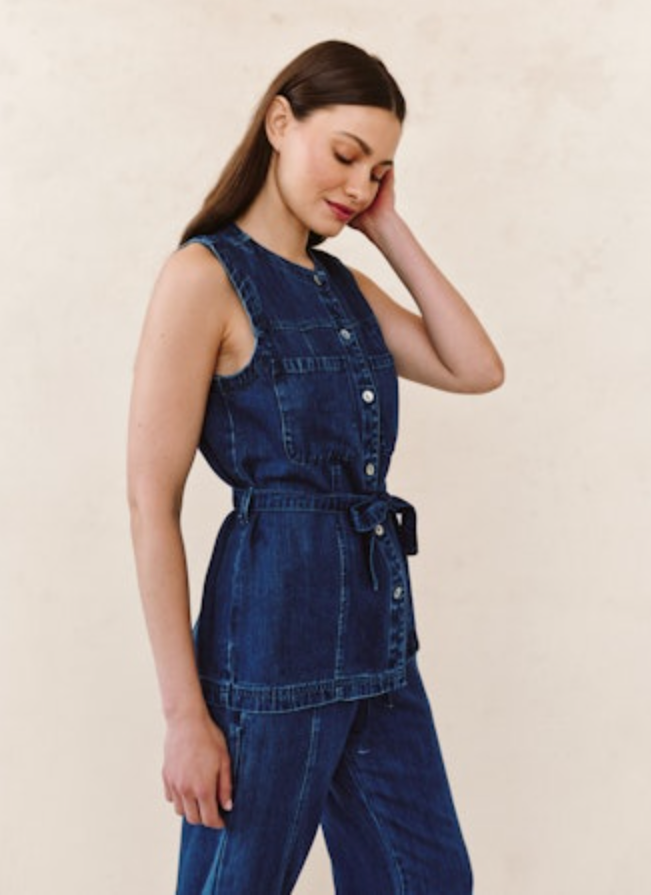 Bella Dahl Seamed Belted Vest