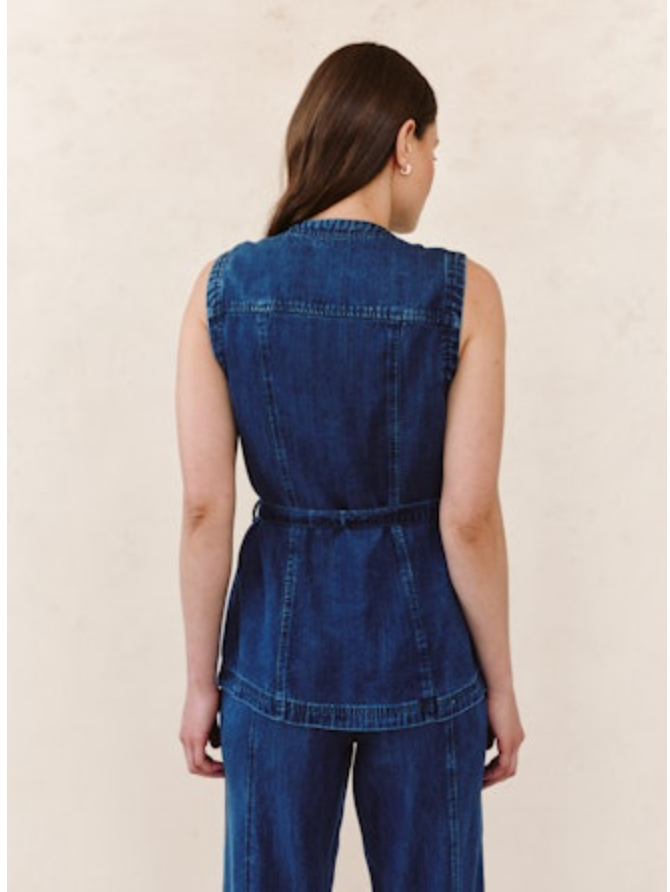 Bella Dahl Seamed Belted Vest