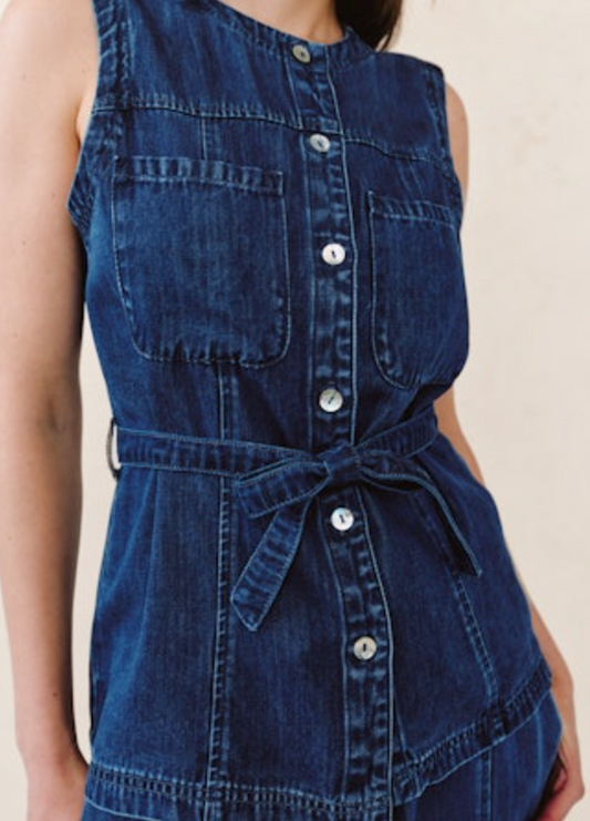 Bella Dahl Seamed Belted Vest