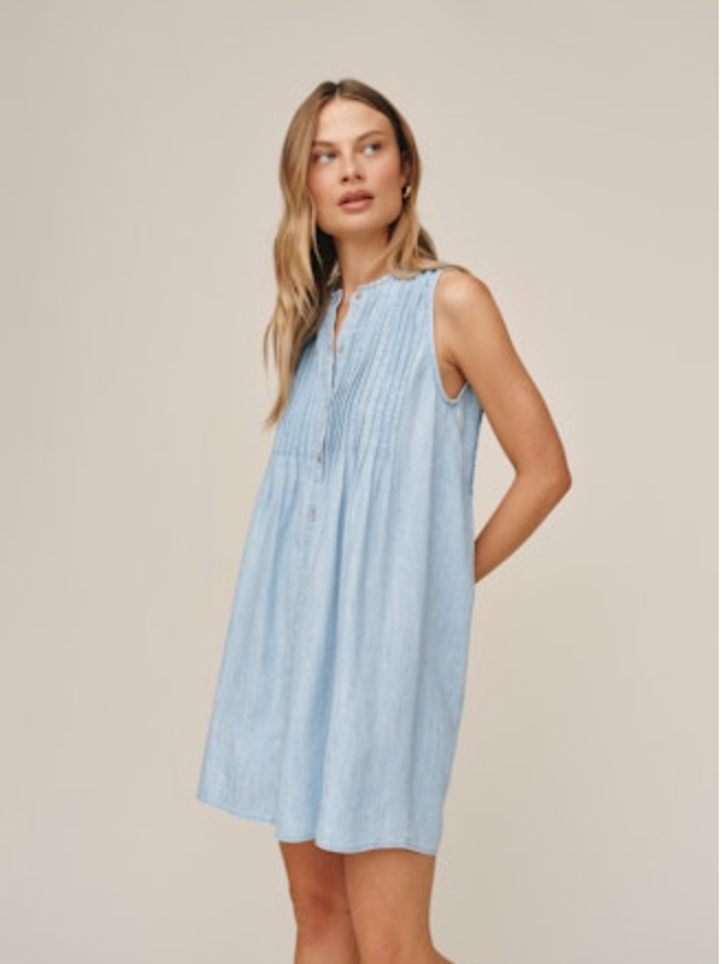Bella Dahl Sleeveless Pintuck Dress