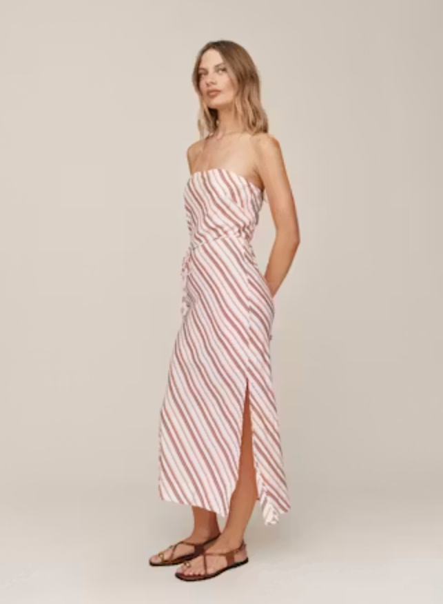 Bella Dahl Strapless Bias Maxi Dress