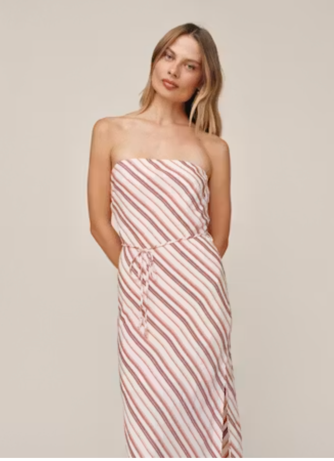 Bella Dahl Strapless Bias Maxi Dress