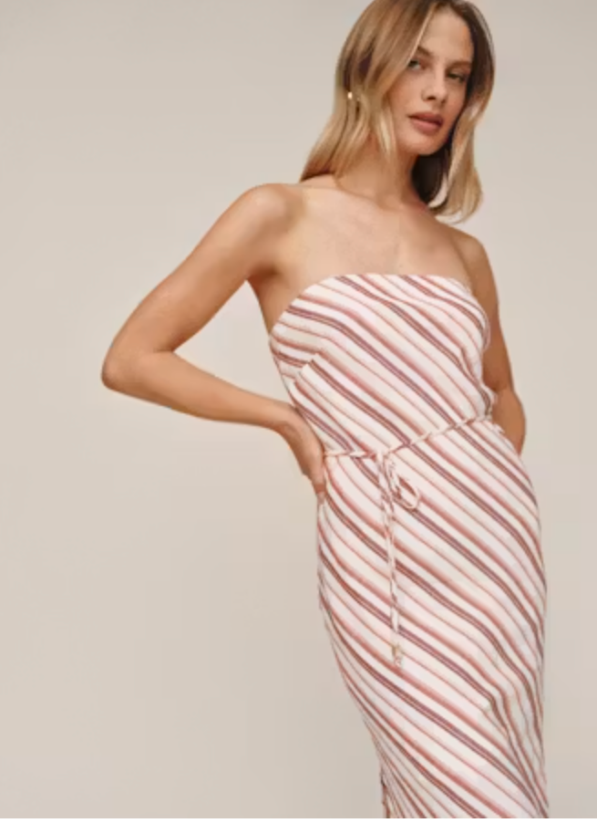 Bella Dahl Strapless Bias Maxi Dress