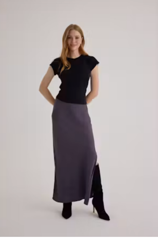 Bella Dahl Side Slit Bias Maxi Skirt
