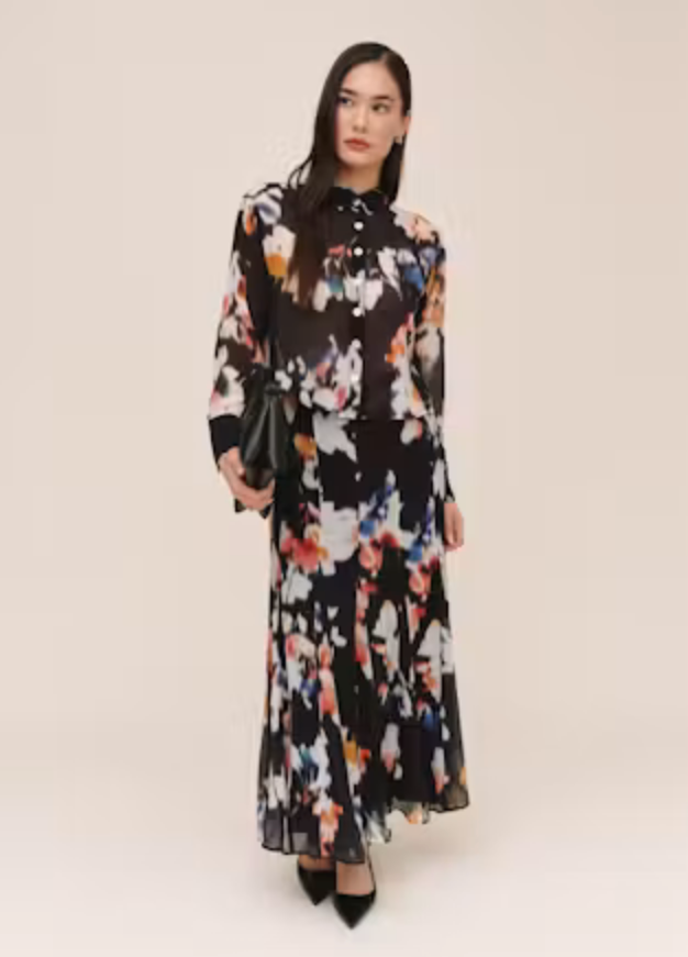 Bella Dahl Release Pleat Chiffon Skirt