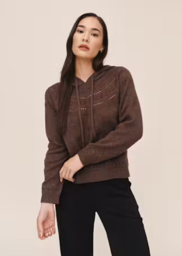 Bella Dahl Pointelle Fairisle Hoodie