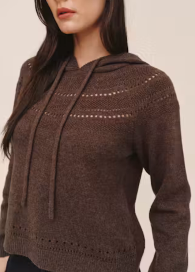 Bella Dahl Pointelle Fairisle Hoodie
