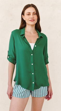 Bella Dahl Clean Shirt With Roll Sleeve