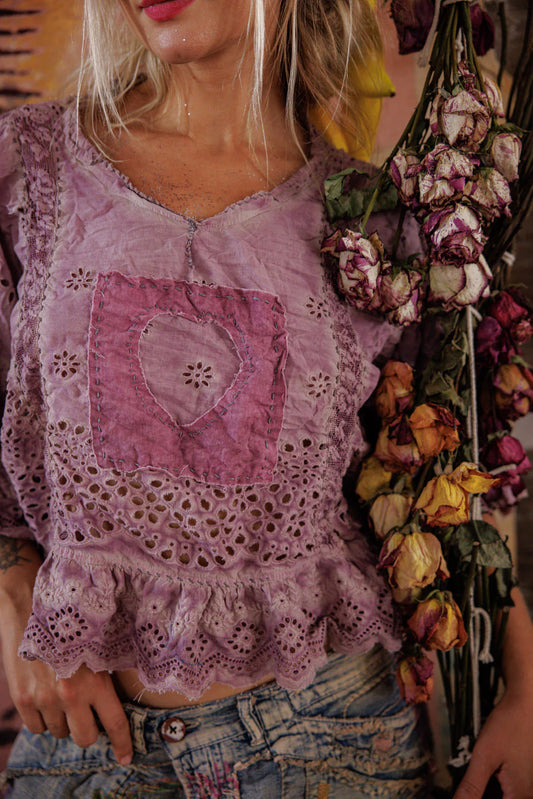 Magnolia Pearl Eyelet Rosemary Blouse Bronze