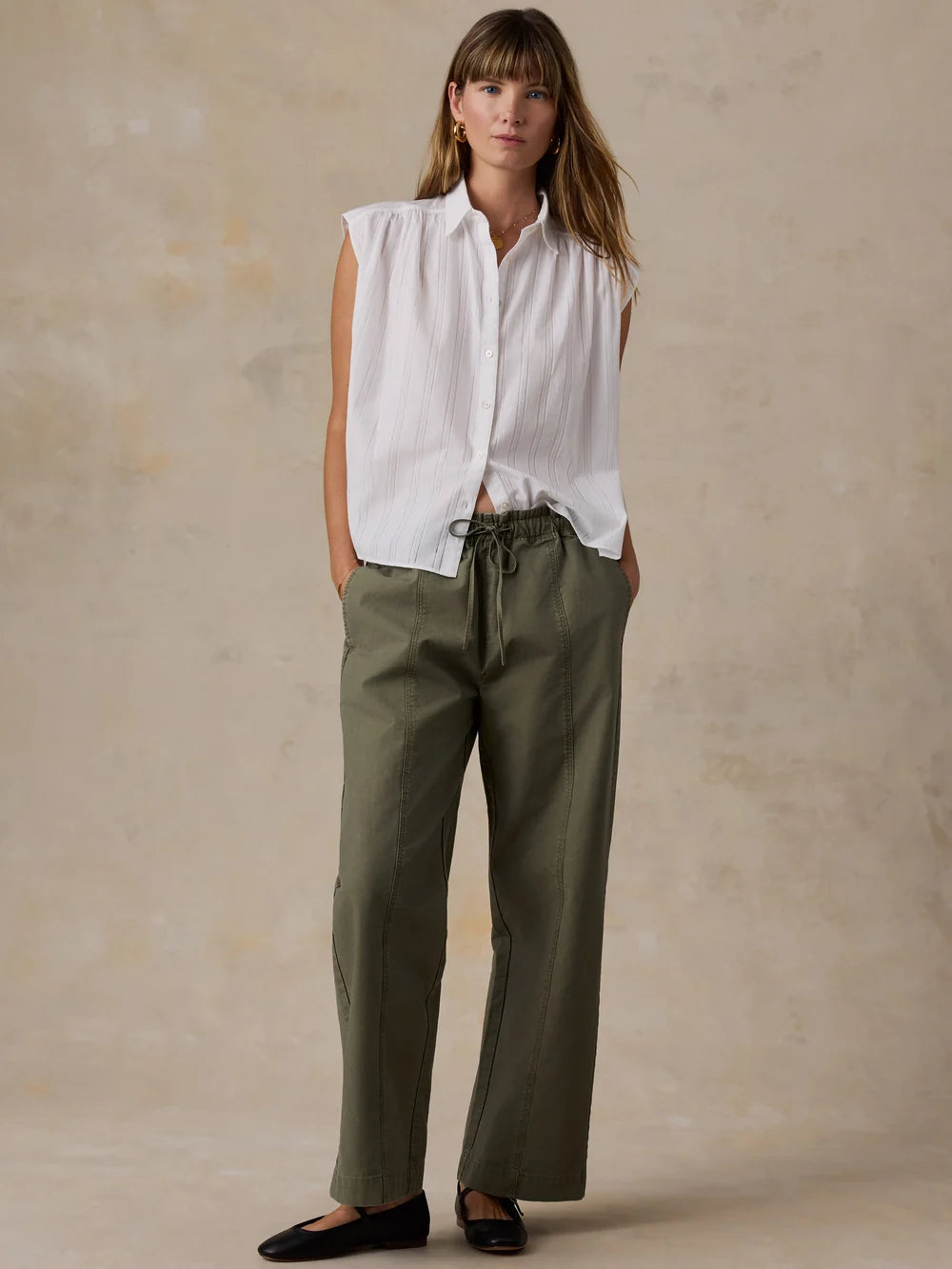 Faherty Cotton Twill Off Duty Pant