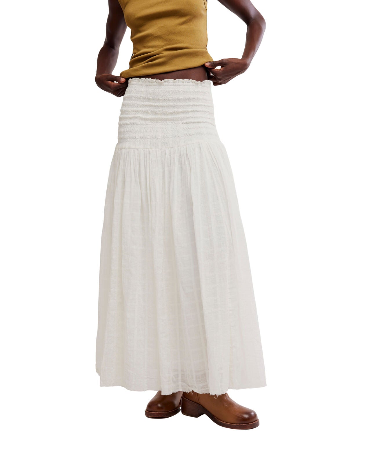 Free People Raven Solid Maxi Skirt