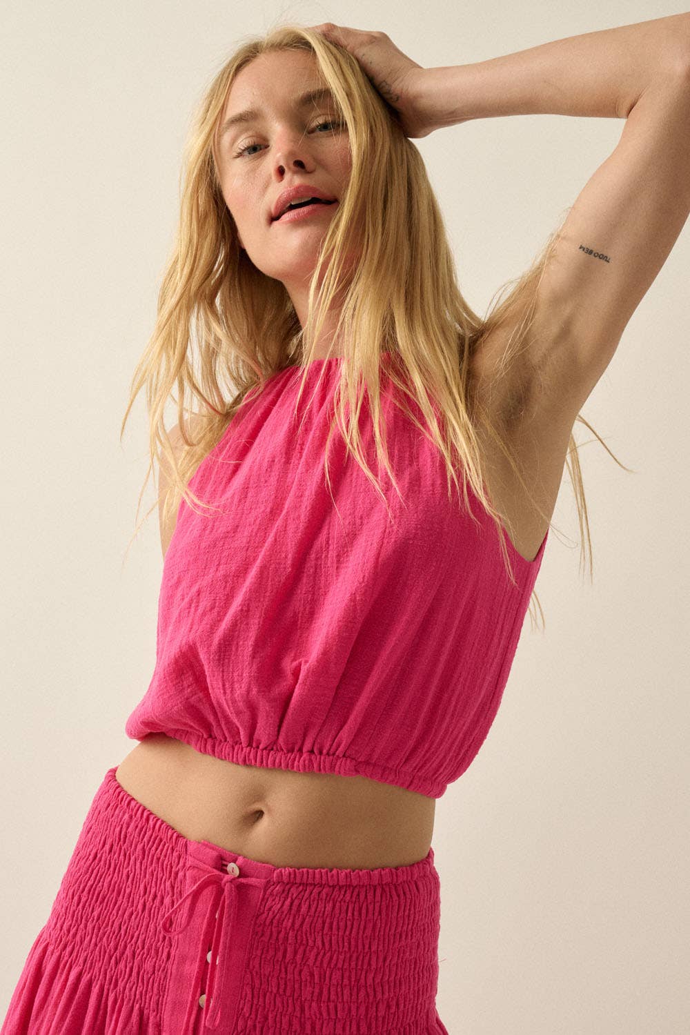 Lydia Cotton Halter Top