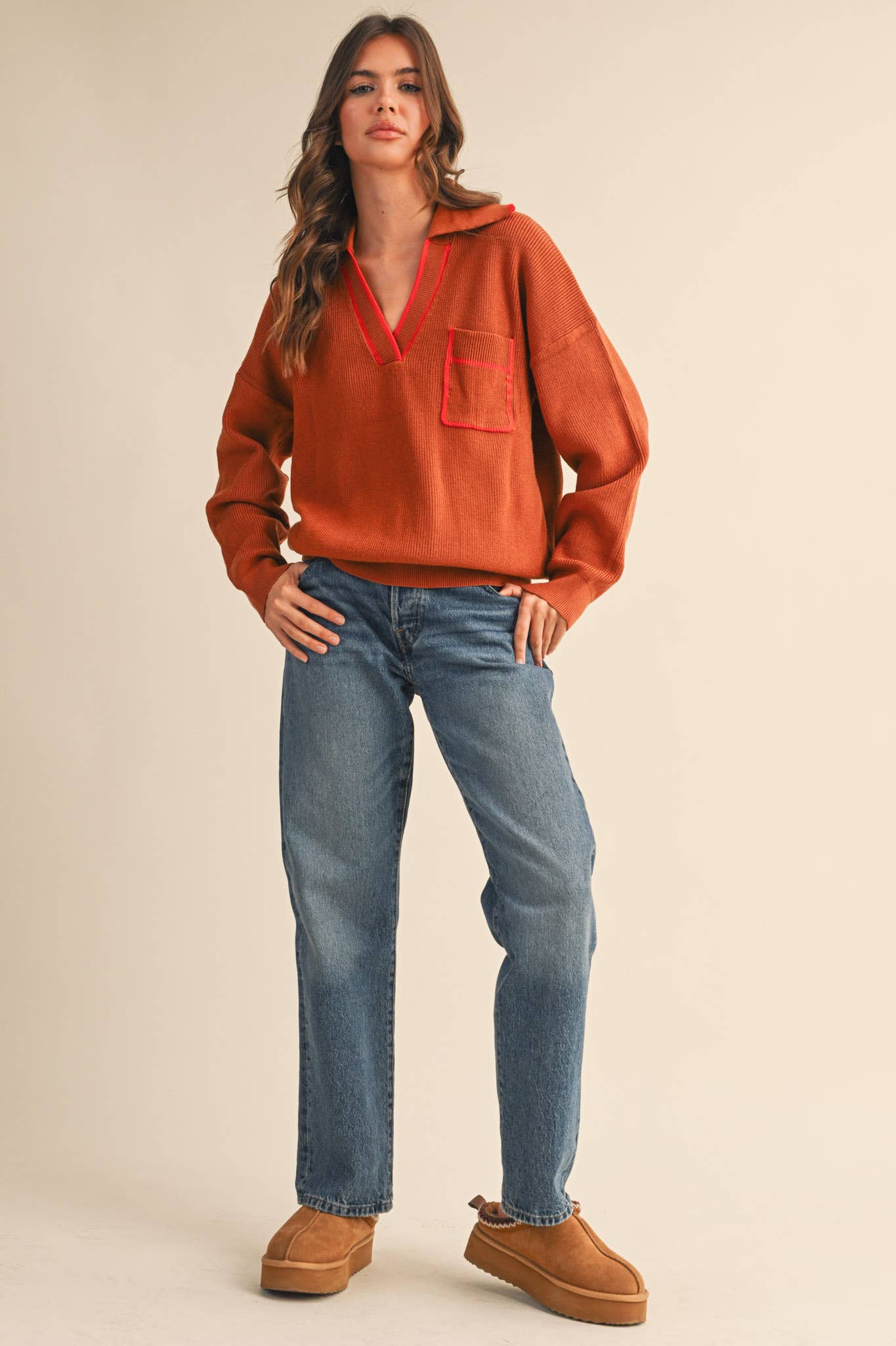 Marissa Ribbed Pullover Sweater