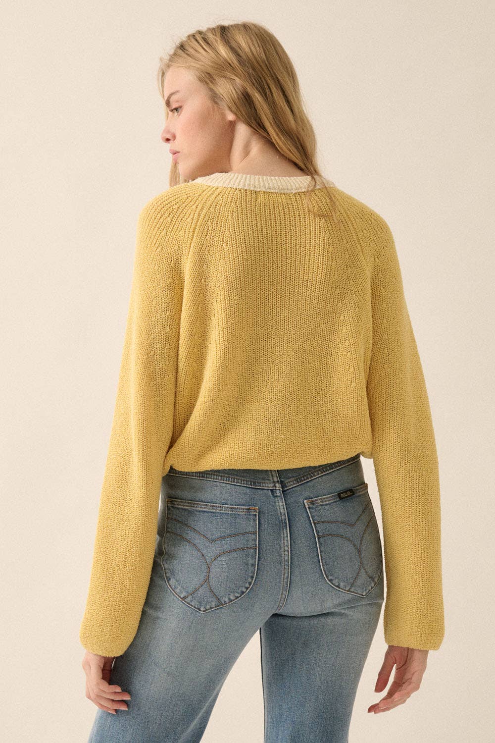 Betsy Ribbed Contrast Cardigan