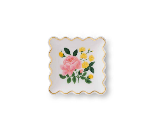 Roses Scalloped Valentine's Day Ring Dish