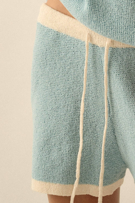 Wave Knit Sweater Shorts