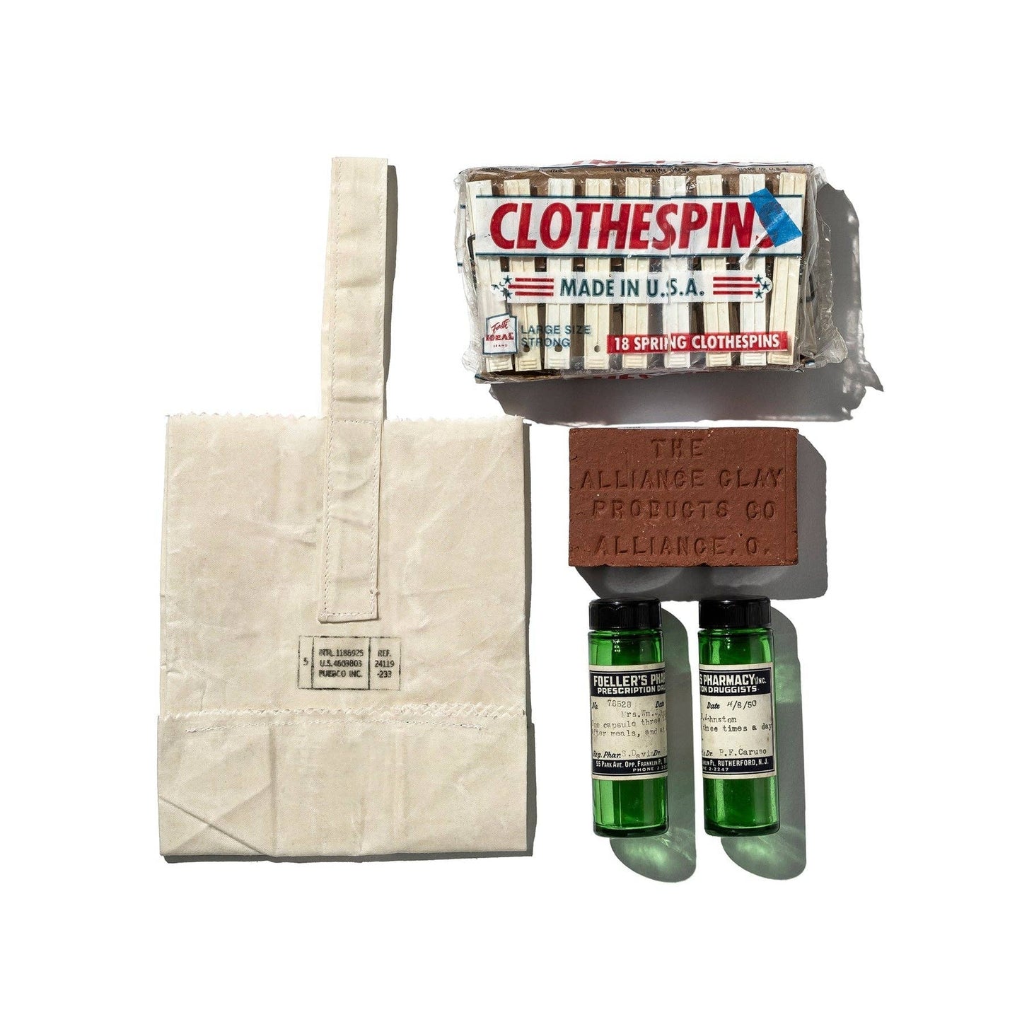 GROCERY BAG WITH HANDLE: White / Extra Small
