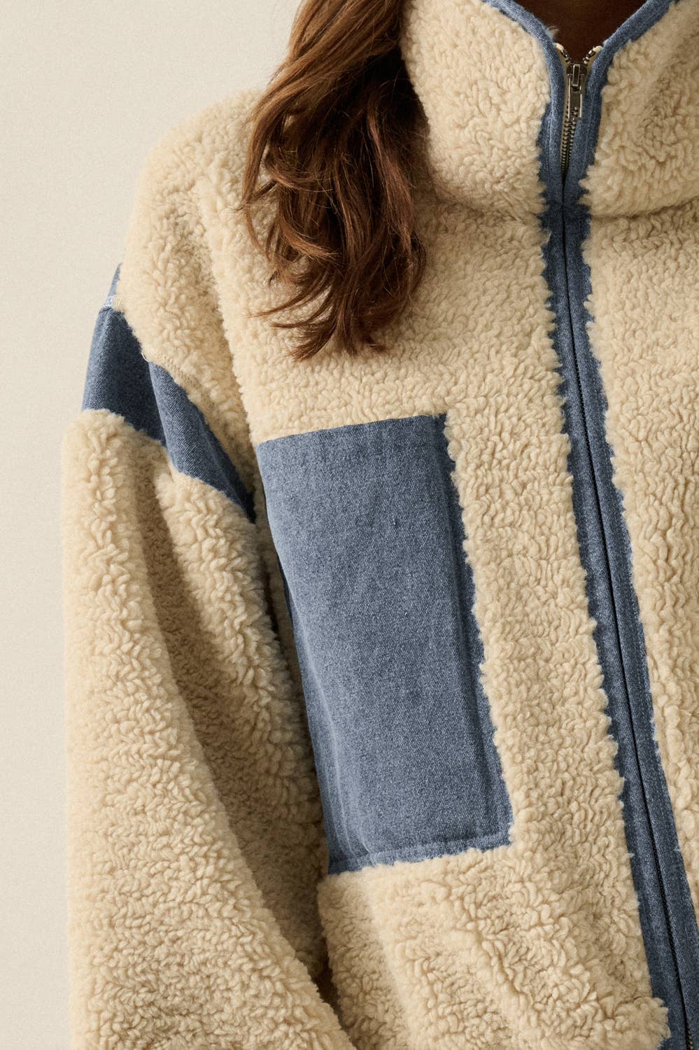 Livi Sherpa Fleece and Denim Jacket