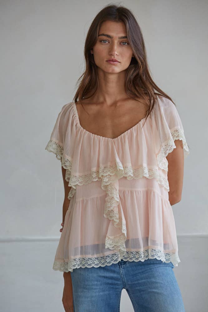 Bailey Chiffon Ruffle Top