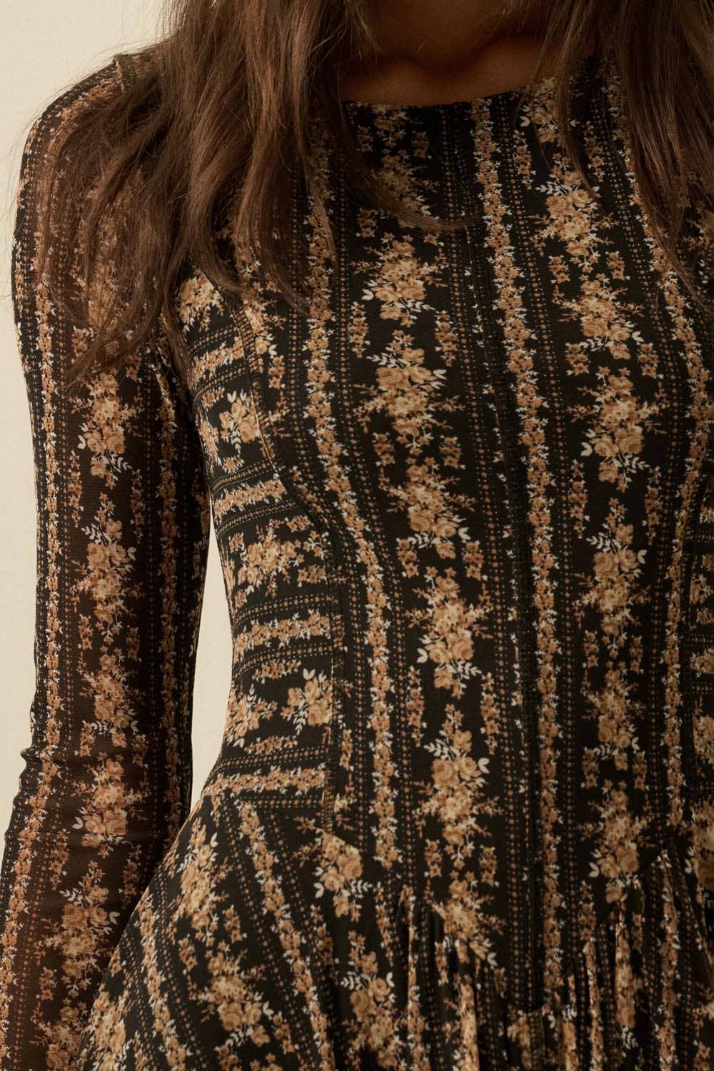 Paige Long-Sleeve Midi Dress