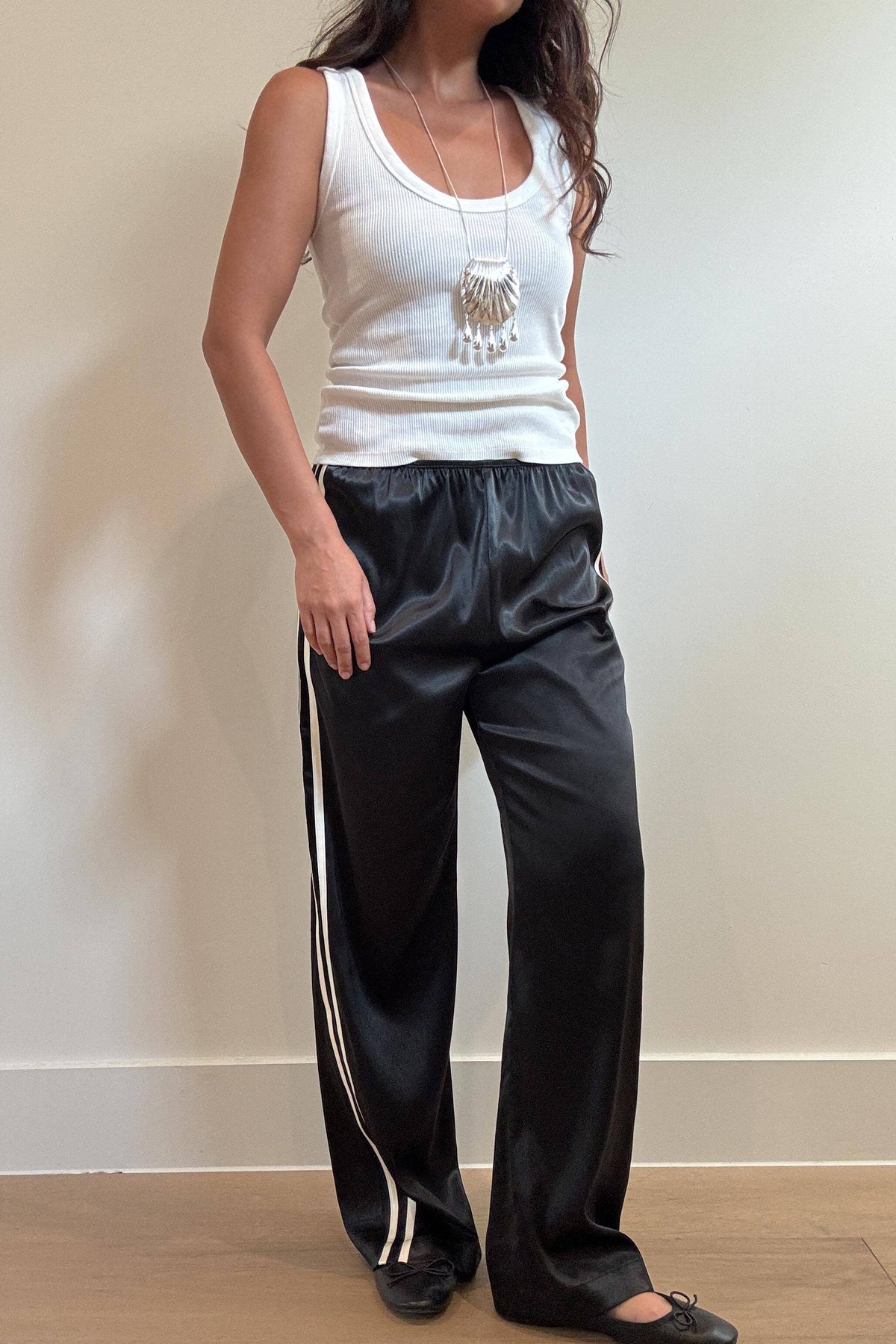 Luxe Side Stripe Satin Pants
