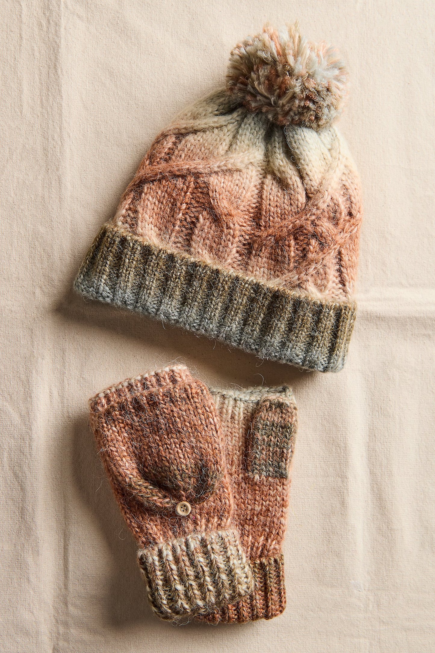 Free People Rainbow Run Hat + Gloves