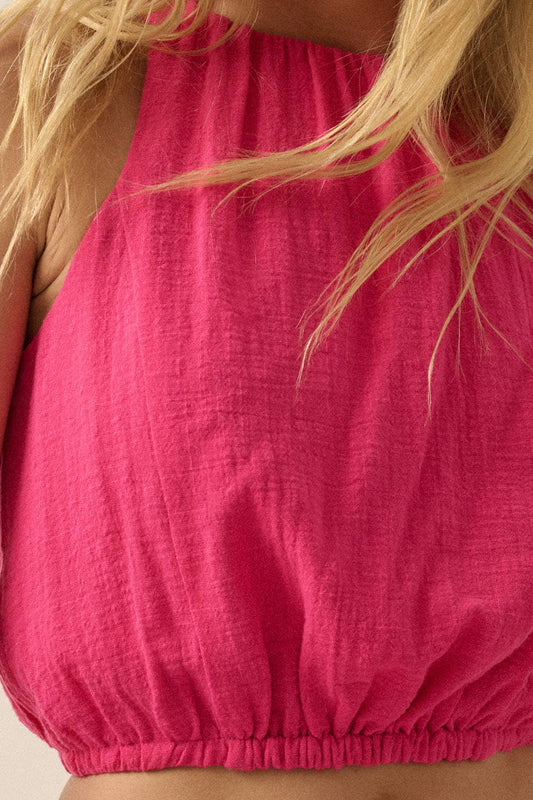 Lydia Cotton Halter Top