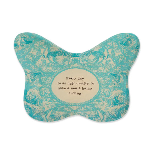 Every Day Is An Opportunity Small Butterfly Decoupage Plate