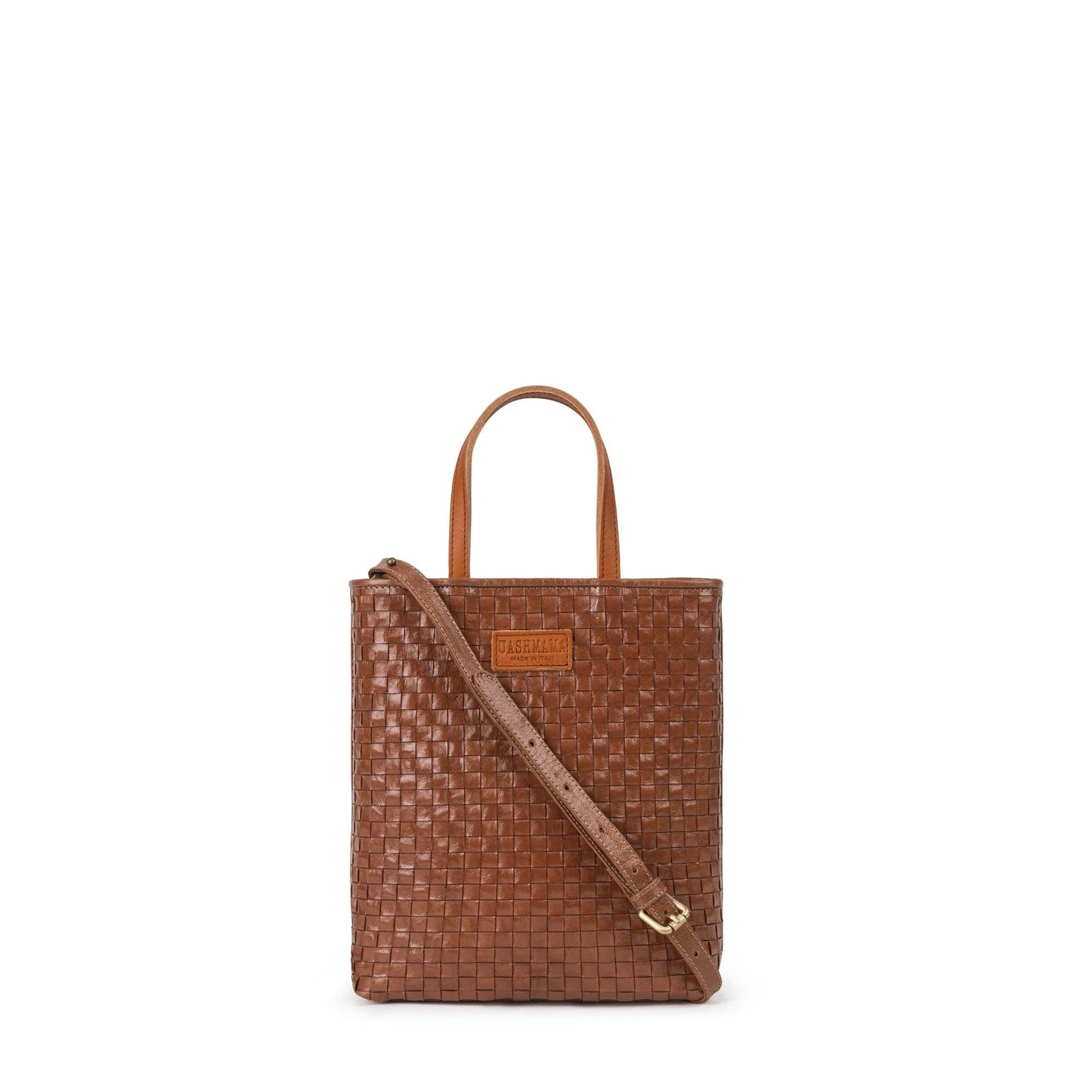 NINA CROSSBODY BAG: Woven Cuoio