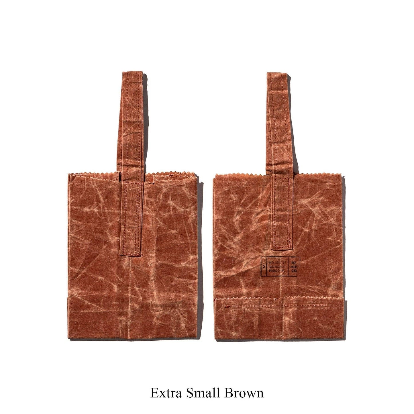 GROCERY BAG WITH HANDLE: Brown / Extra Small