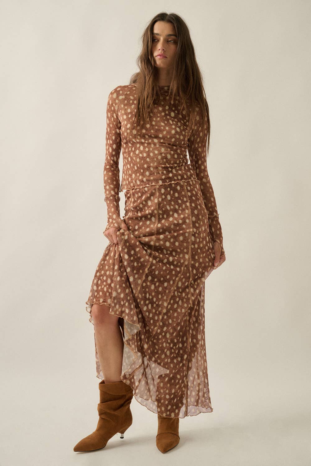 Abilene Polka Dot Maxi Skirt