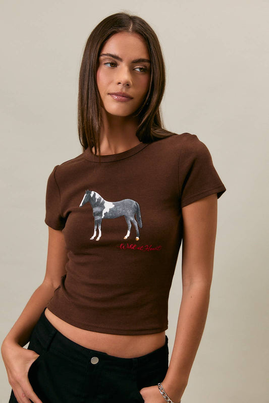 Horse Graphic Baby Tee