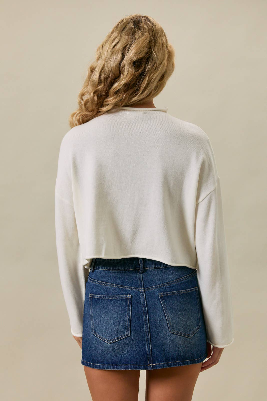 Mock Neck Eagle Sweater