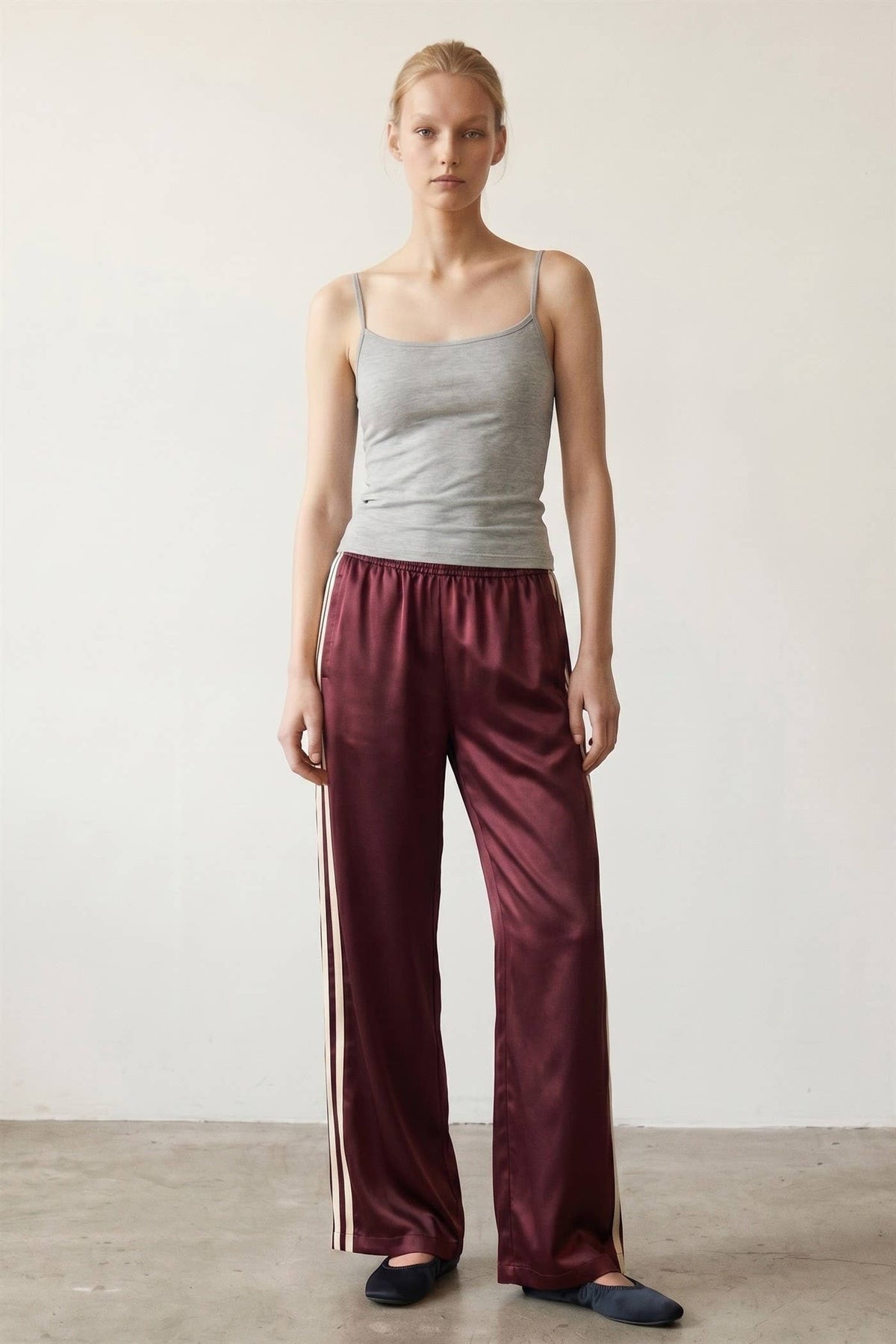 Luxe Side Stripe Satin Pants
