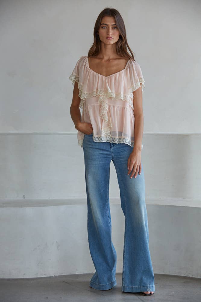 Bailey Chiffon Ruffle Top