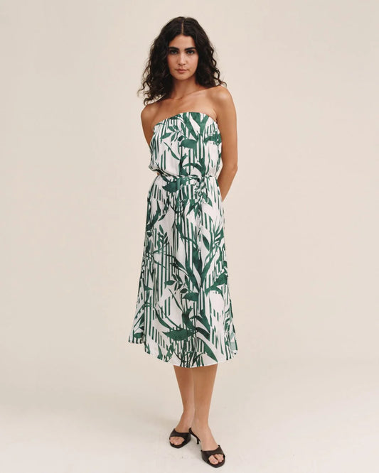 Bella Dahl Flowy Strapless Midi Dress