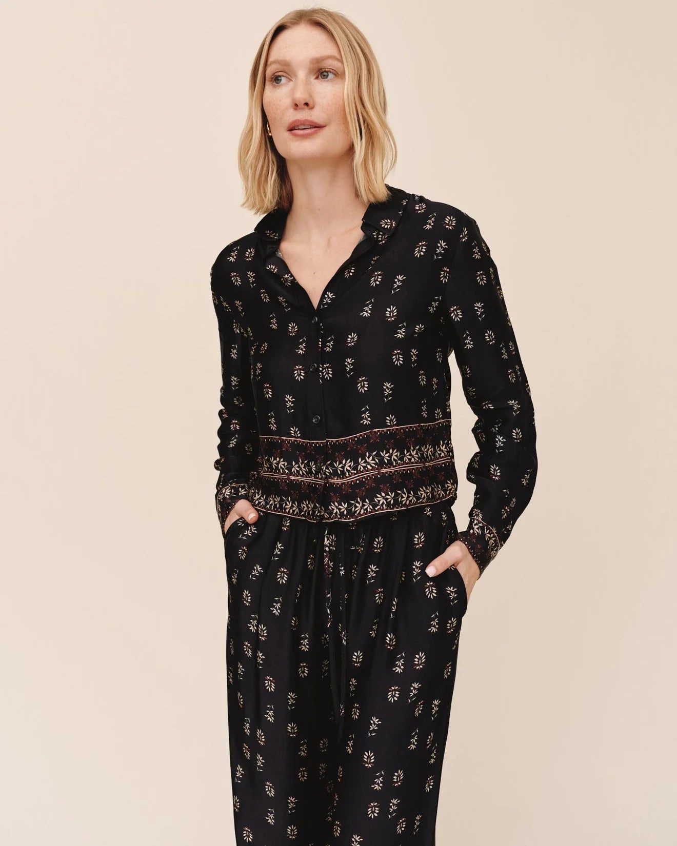 Bella Dahl Long Sleeve Crop Shirt