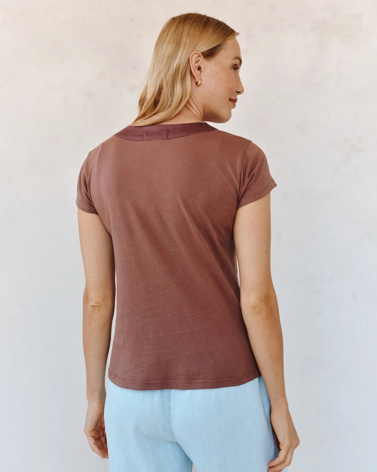 Bella Dahl Mixed V Neck Tee