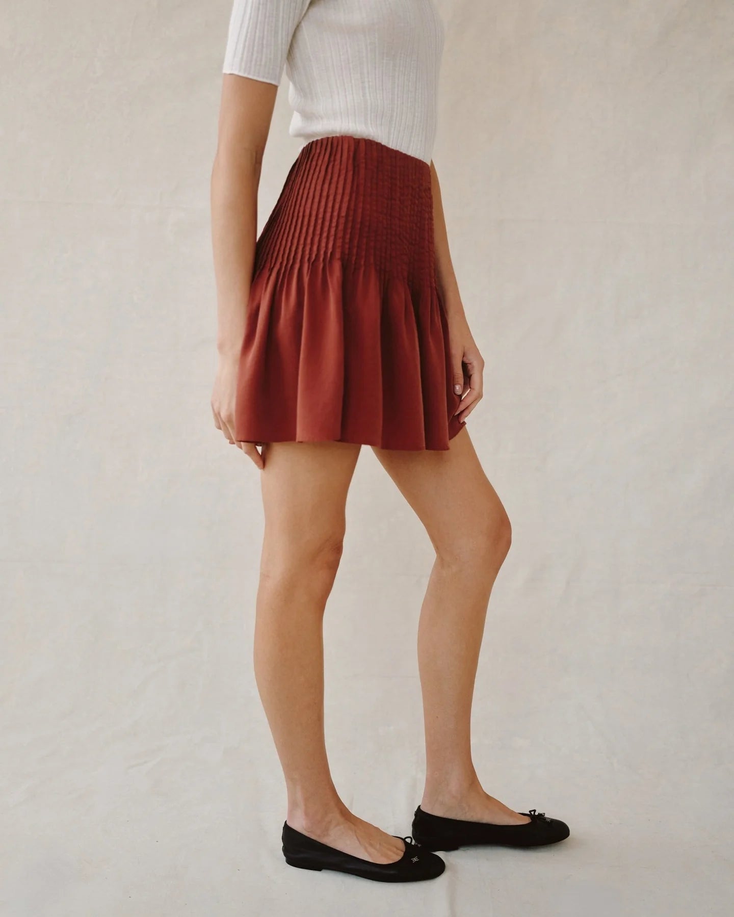Bella Dahl Pintuck Mini Skirt