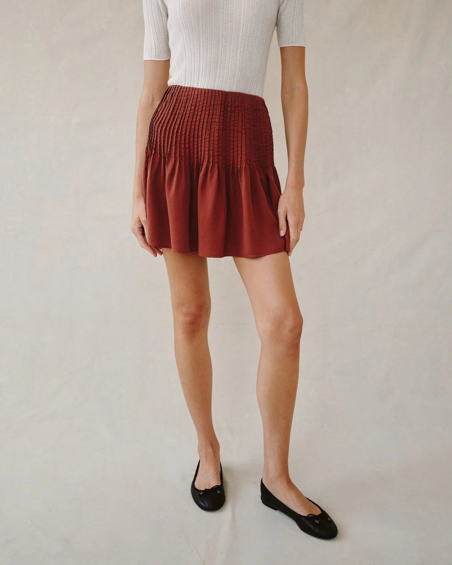 Bella Dahl Pintuck Mini Skirt