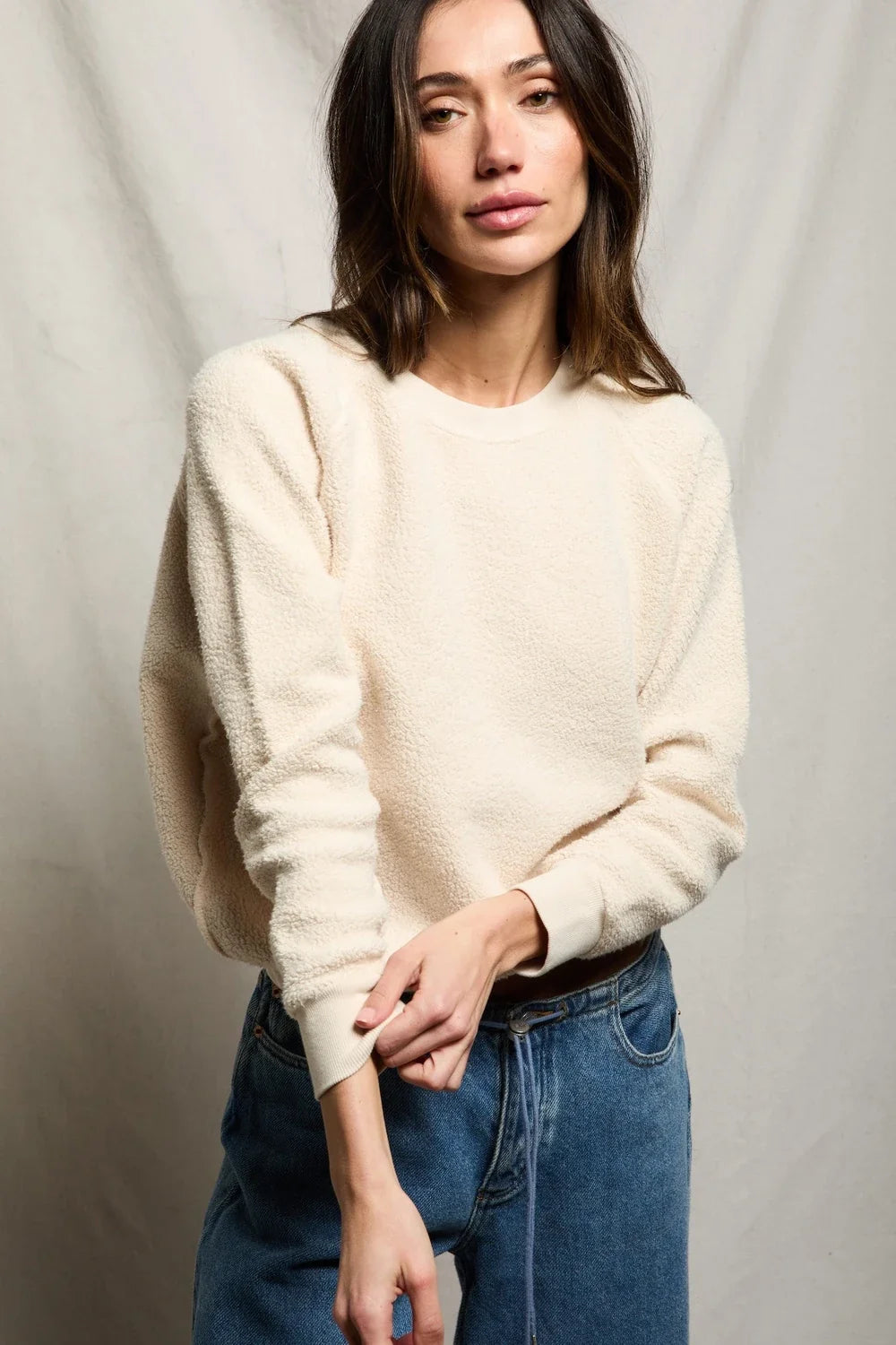 Ziggy Inside Out Fleece Long Sleeve Crewneck Sweatshirt