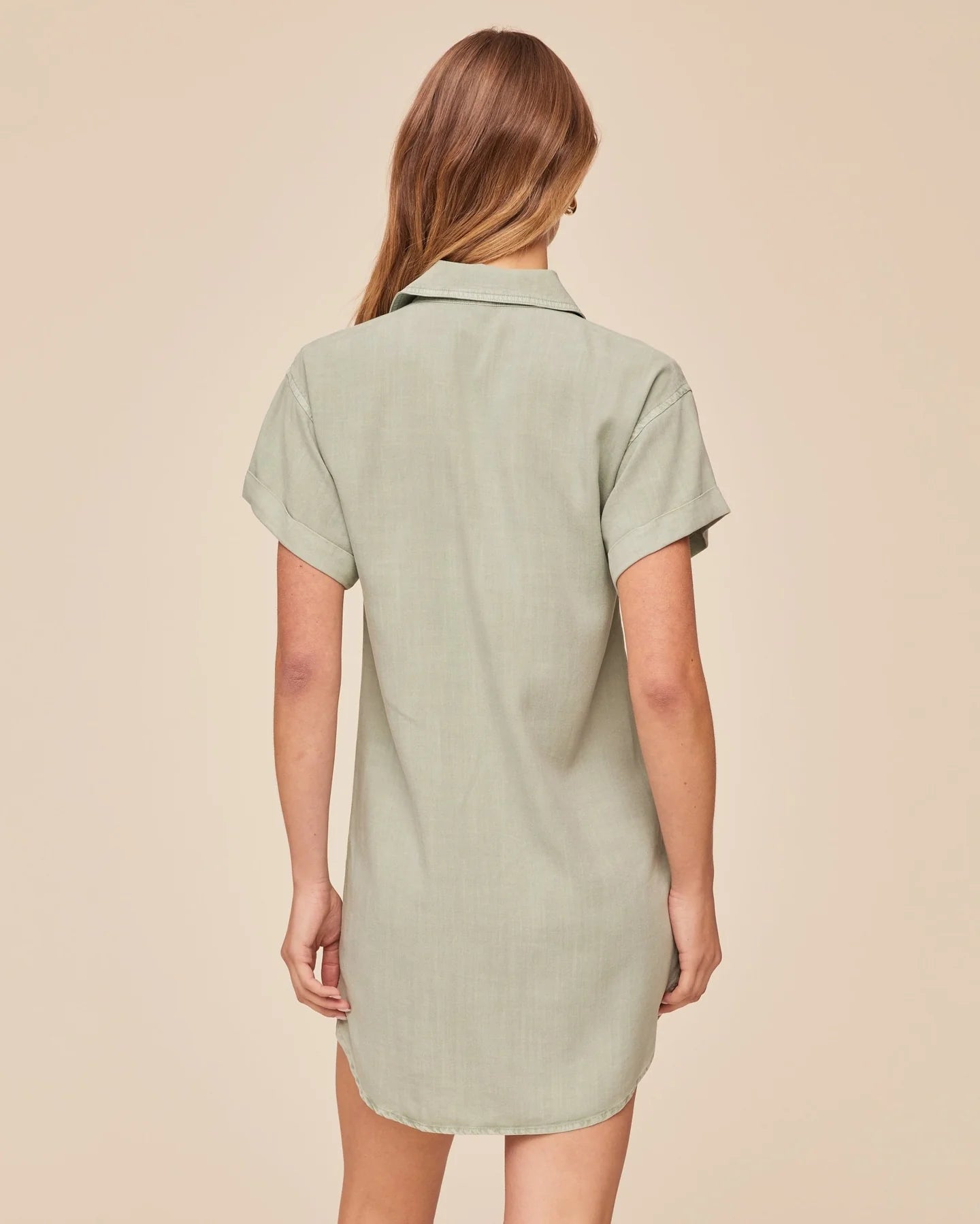 Bella Dahl Roll Sleeve Pocket Shirt Dress