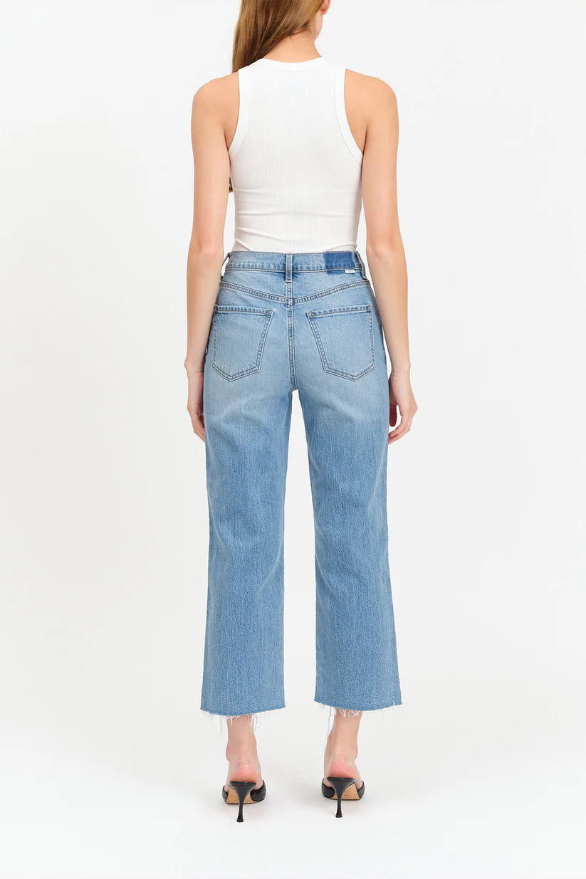 Daze Denim Sundaze Crop High Rise Straight Leg Crop