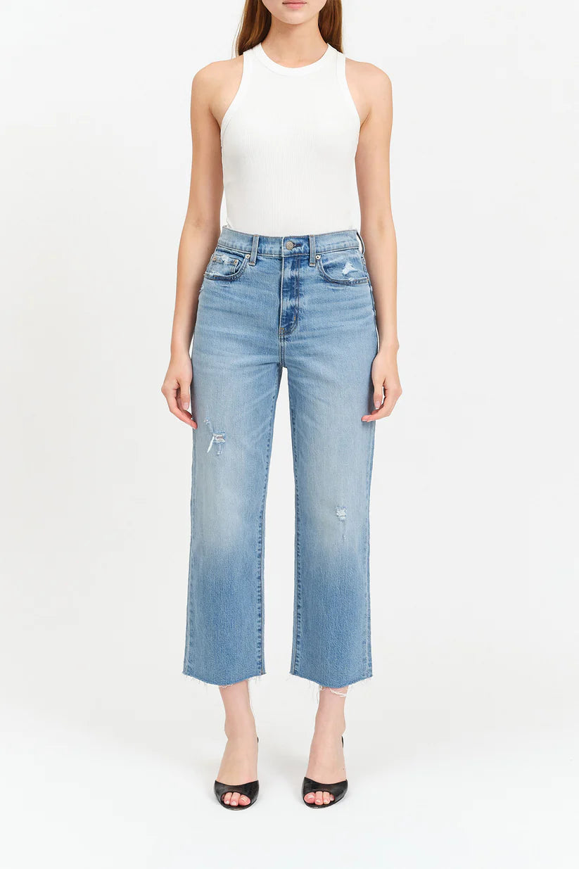 Daze Denim Sundaze Crop High Rise Straight Leg Crop